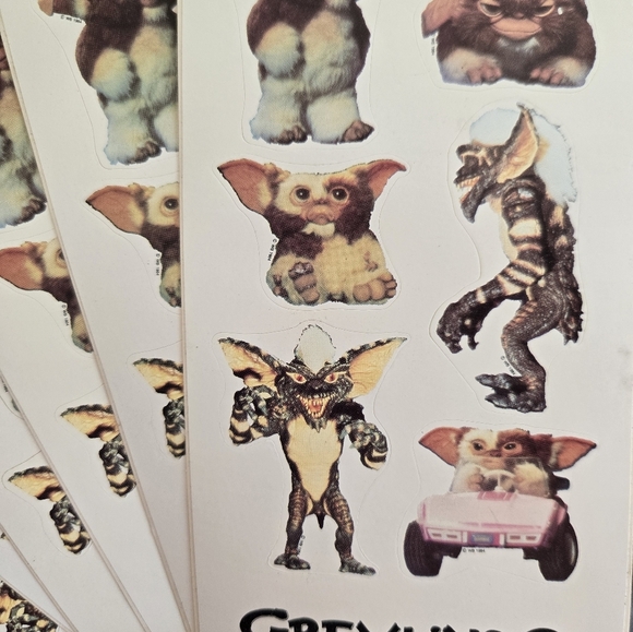 Vintage Lot Of Gremlin Stickers (6 Sheets) - Picture 2 of 3
